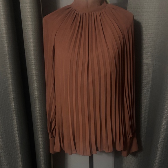 H&M Chocolate Brown Pleated Blouse - Picture 5 of 6